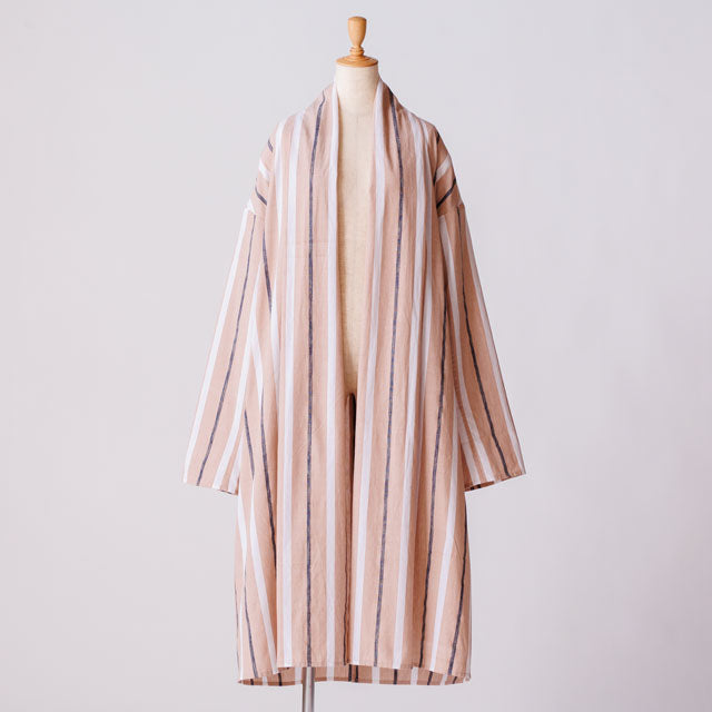 long haori マーカーストライプベージュ