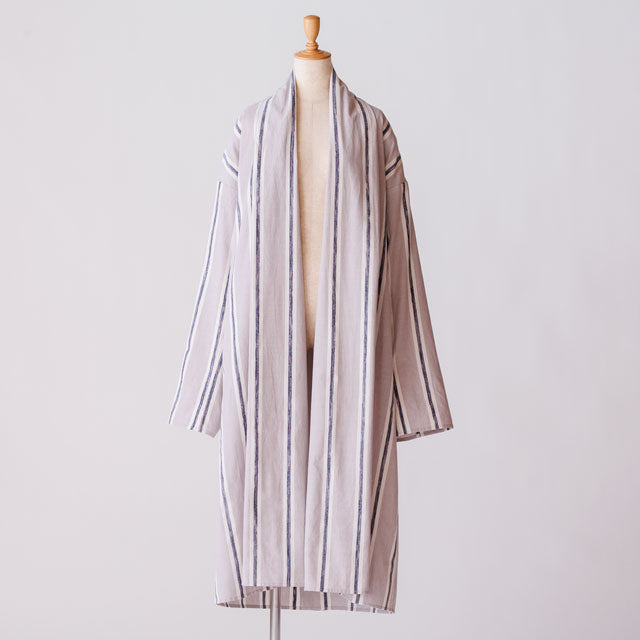 long haori マーカーストライプグレー