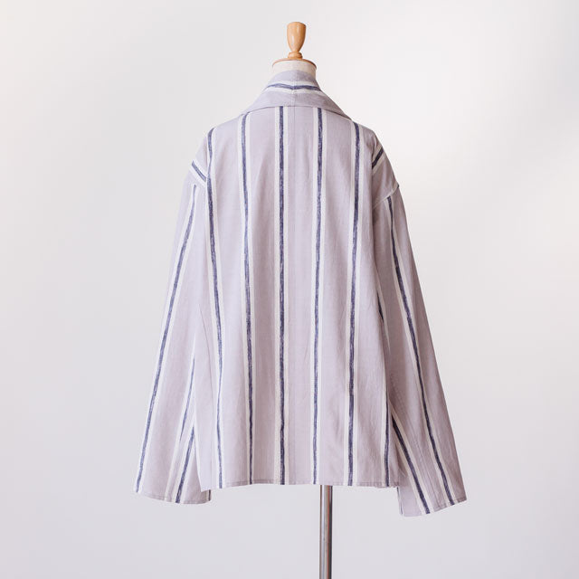 short haori マーカーストライプグレー