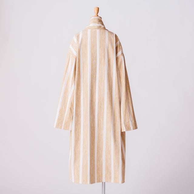 long haori ブラシストライプゴールドホワイト